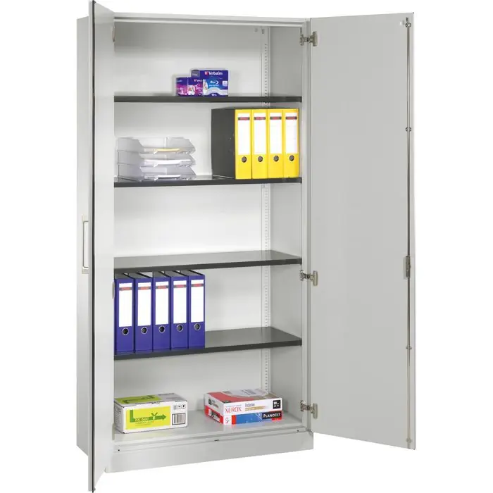 CP-Möbel Aktenschrank Asisto C3000, aus Metall, abschließbar, 100 x 198 x 43,5cm (B/H/T) lichtgrau Zertifiziert