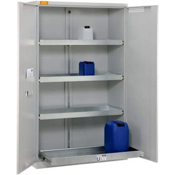 CEMO Umweltschrank 12/20, 11010, lichtgrau, 120 x 195 x 50cm, 4 Wannenböden mit Vollauszug Saisonangebot