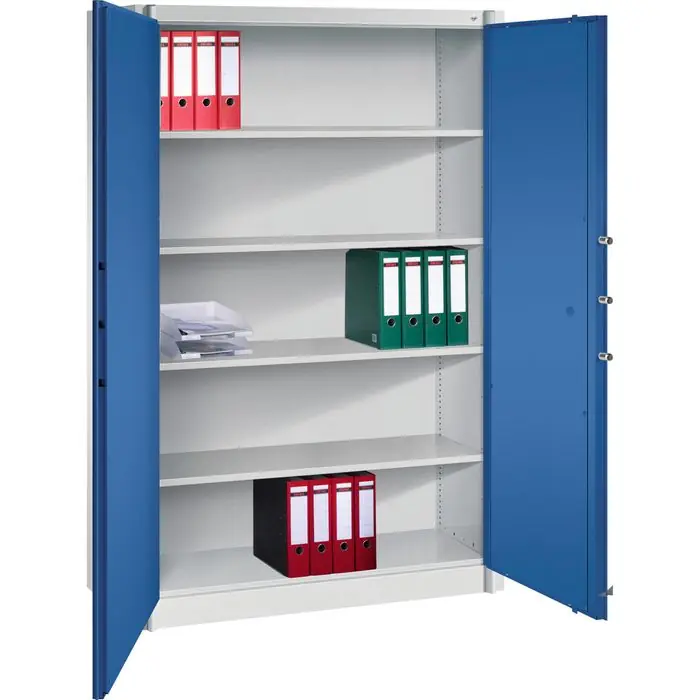 CP-Möbel Aktenschrank Certos C4000, aus Metall, feuerfest, 120 x 195 x 50cm (B/H/T), blau / grau Direktkauf
