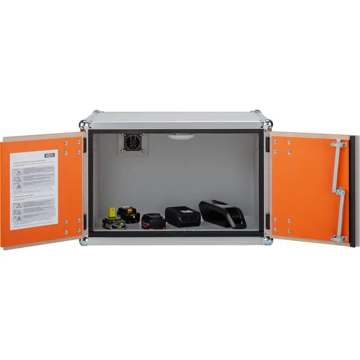 Kostenloser Versand CEMO Akku-Lagerschrank Basic 8/5, 12104, mit 1 Fachboden, Feuerwiderstand Typ 90, (B/H/T) 80 x 52 x 66cm