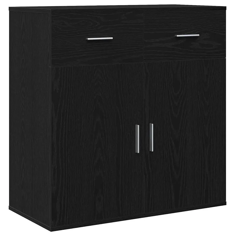 vidaXL Sideboard Schwarz Eichen-Optik 78 x 38 x 80 cm Holzwerkstoff Neu Im Sortiment