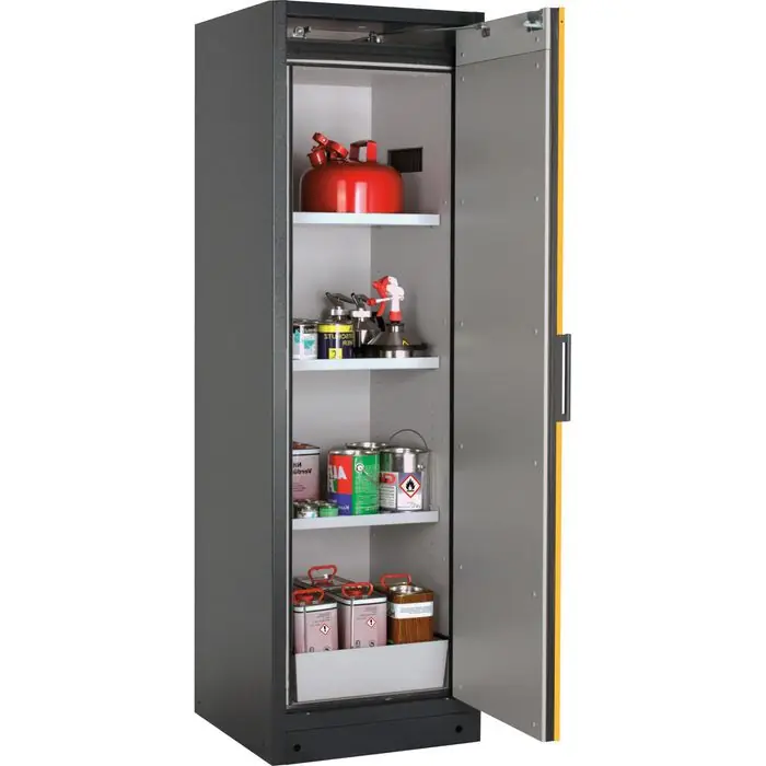 Kostenloser Versand asecos Gefahrstoffschrank Q-Classic 90, 33407, mit 3 Fachböden, Feuerwiderstand Typ 90, gelb, (B/H/T) 59,9 x 196 x 62cm