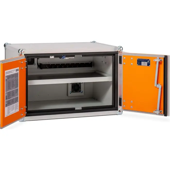 CEMO Akku-Ladeschrank Basic 8/5, mit 9 Steckdosen, Feuerwiderstand Typ 90, (B/H/T) 80 x 52 x 66cm Mega-Angebot