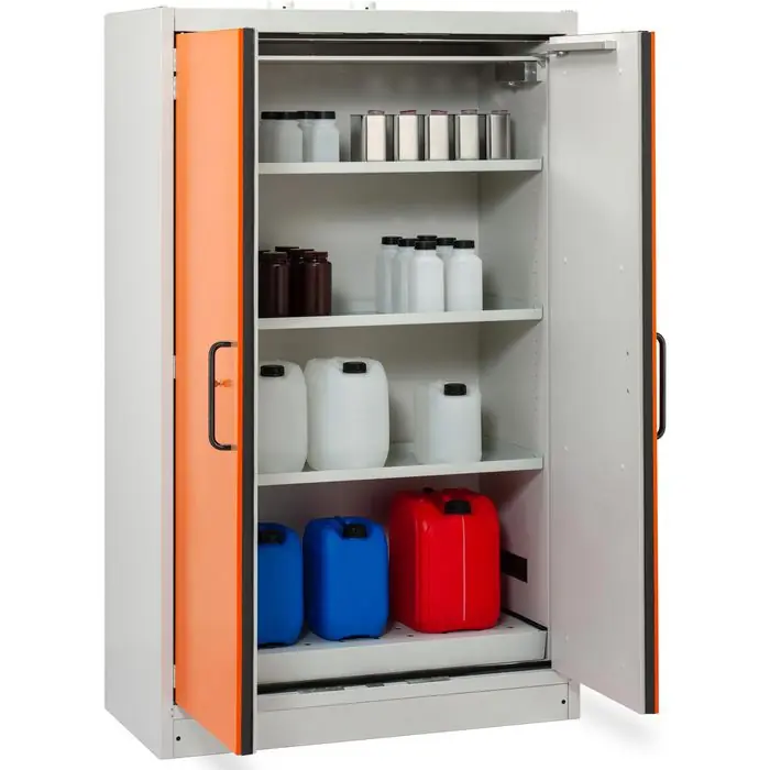 CEMO Gefahrstoffschrank PROline 12/20, 11880, mit 3 Fachböden, Feuerwiderstand Typ 90, orange, (B/H/T) 120 x 195 x 60cm Neue Ware