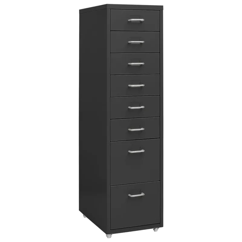 Direktkauf vidaXL Aktenschrank mit Rollen Anthrazit 28x41x109 cm Metall