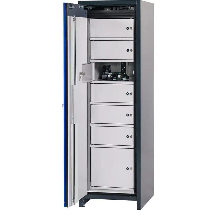 Preis Gesenkt asecos Akku-Ladeschrank ION CORE 90, mit 16 Steckdosen, Feuerwiderstand Typ 90, blau, (B/H/T) 59,9 x 196 x 62cm