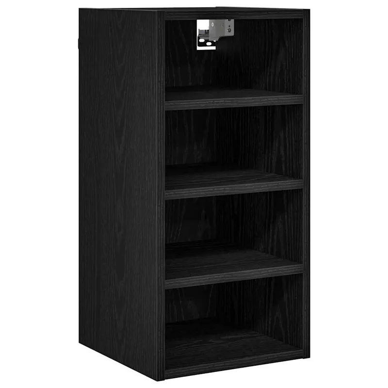 Bestpreis vidaXL Hängeschrank mit Regal Schwarz Eichen-Optik 30 x 29,5 x 60 cm