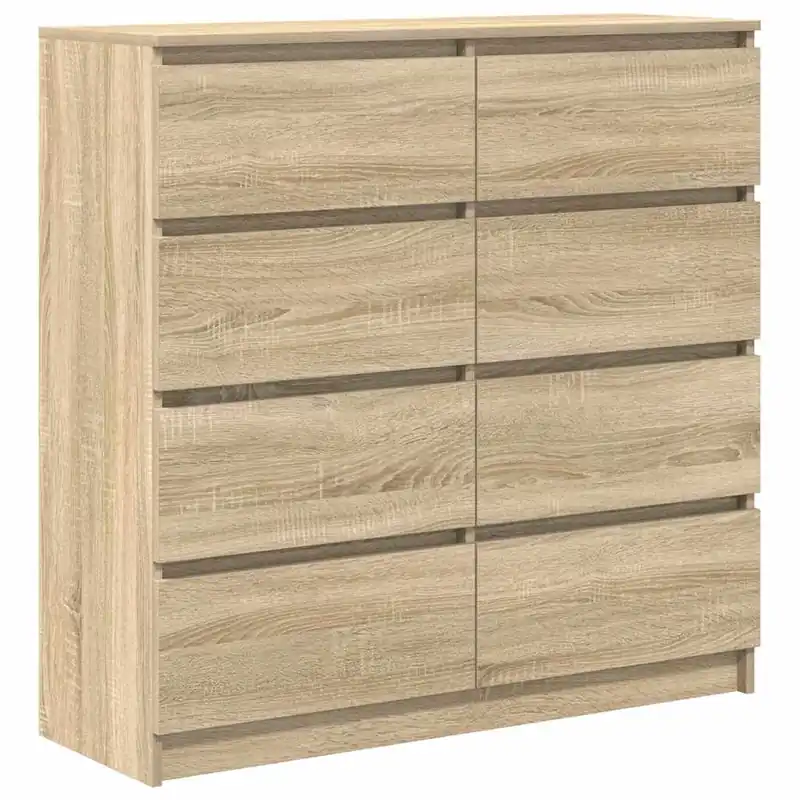 vidaXL Sideboard Sonoma-Eiche 100x35x99 cm Holzwerkstoff Schneller Versand