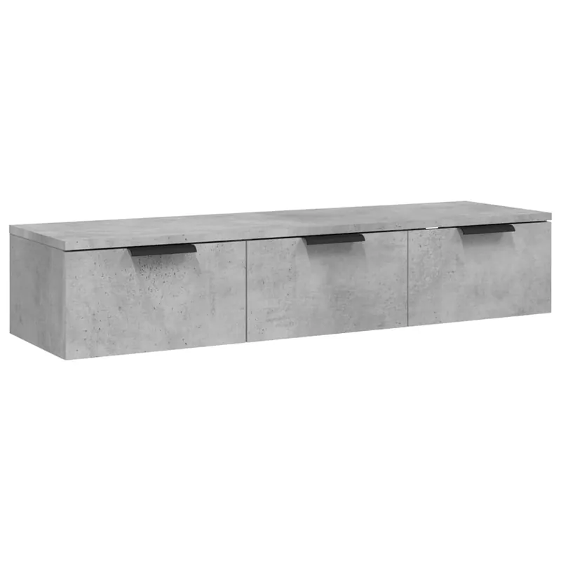 vidaXL Wandschrank Betongrau 102x30x20 cm Holzwerkstoff Schnäppchen