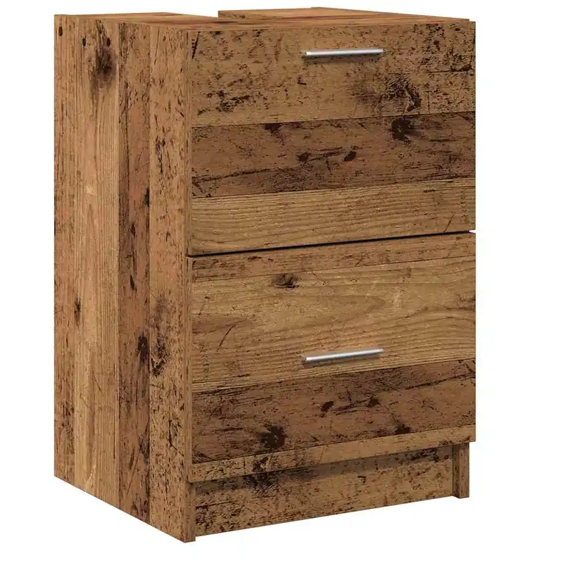 Angebot vidaXL Badezimmerschrank mit Tür Altholz 40 x 37 x 59 cm Holzwerkstoff
