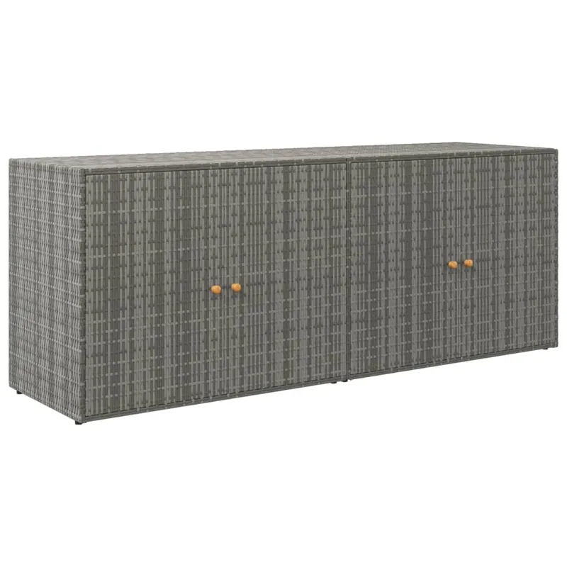 Abverkauf vidaXL Gartenschrank Grau 198x55,5x80 cm Poly Rattan