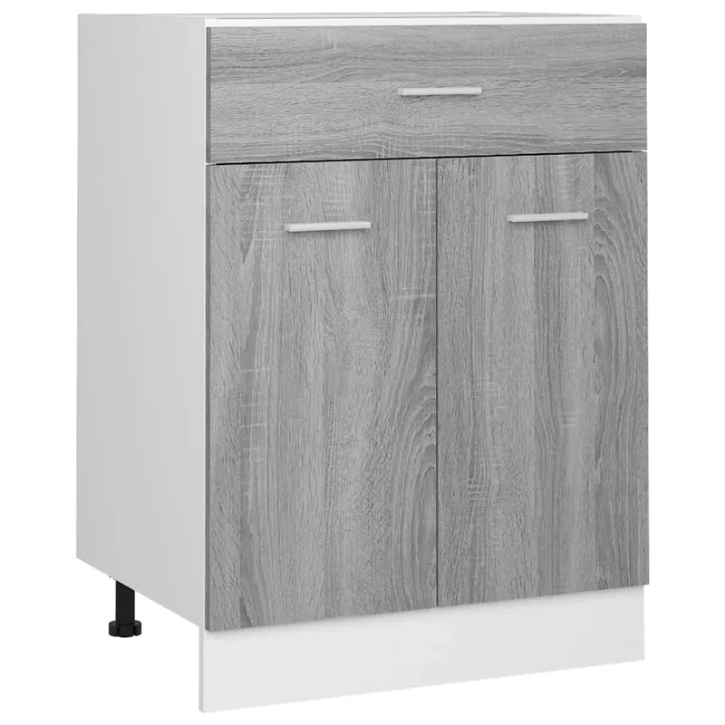 vidaXL Unterschrank mit Schublade Lyon Grau Sonoma 60x46x81,5 cm Finale Aktion