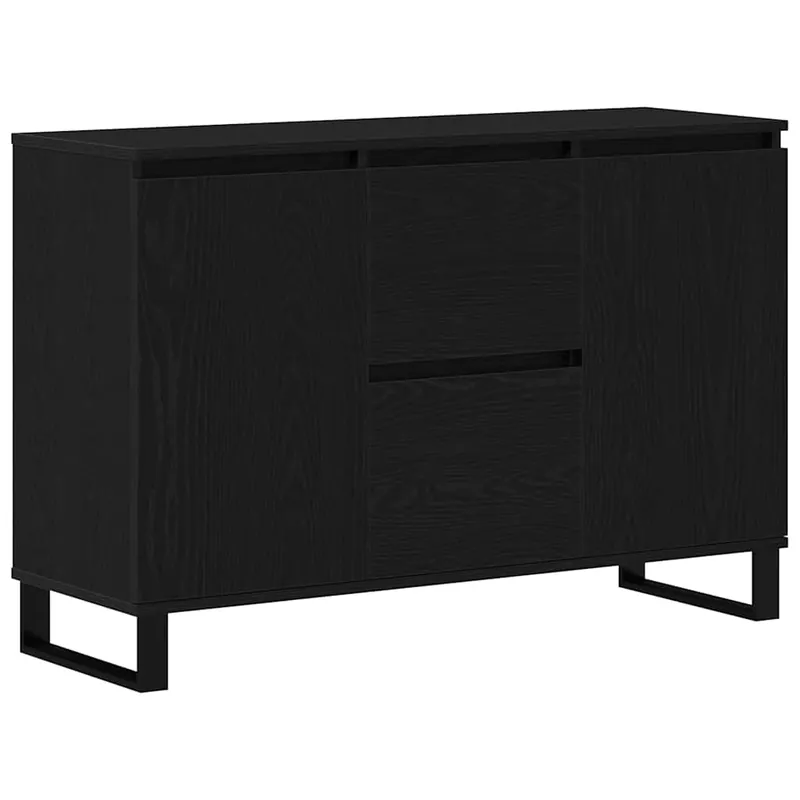 Wochenendangebot vidaXL Sideboard Schwarz Eichen-Optik 101,5 x 35 x 70 cm Holzwerkstoff