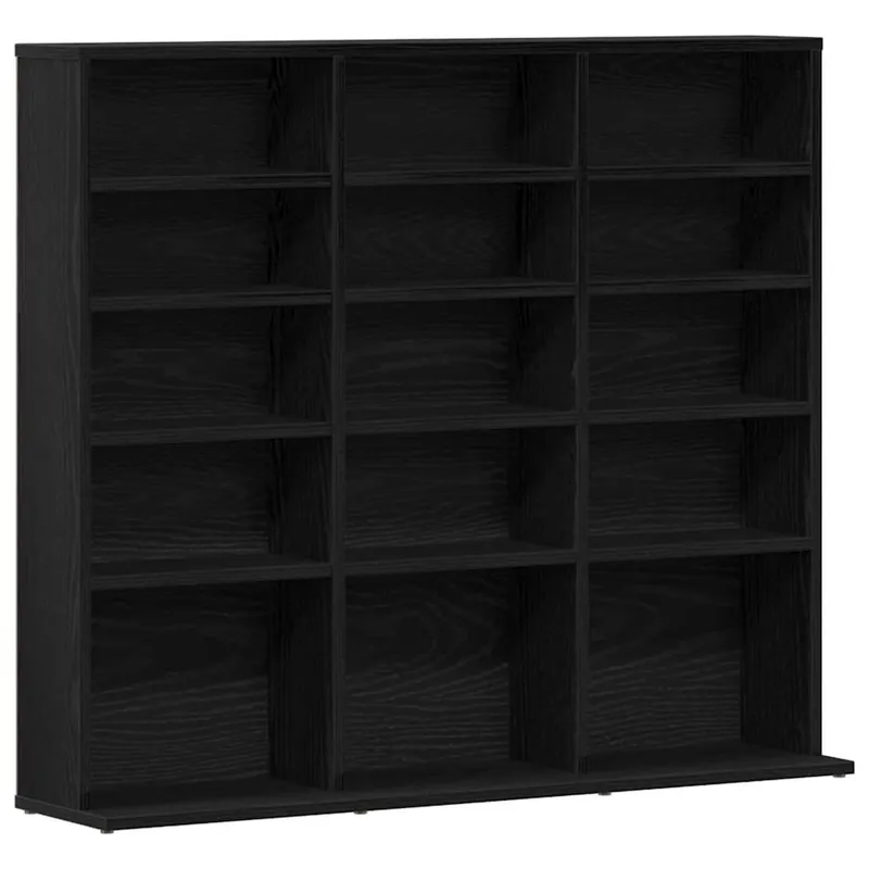 Begrenztes Angebot vidaXL CD-Schrank Schwarz Eichen-Optik 100x23x89,5 cm Holzwerkstoff