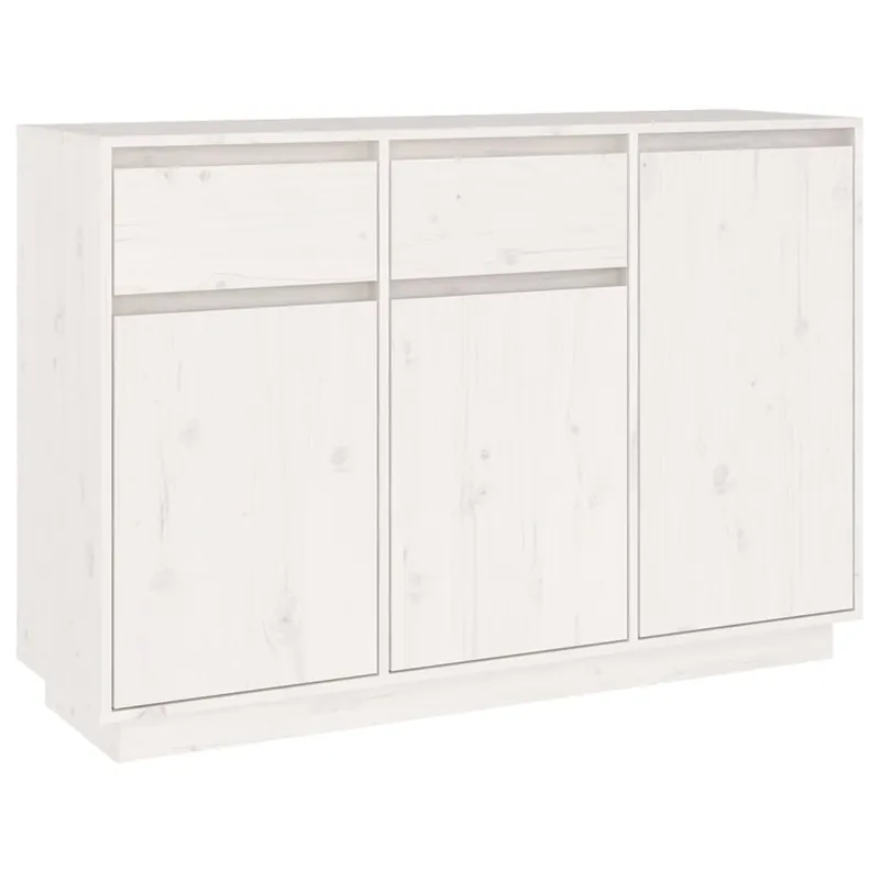 vidaXL Sideboard Weiß 110x34x75 cm Massivholz Kiefer Aktuell