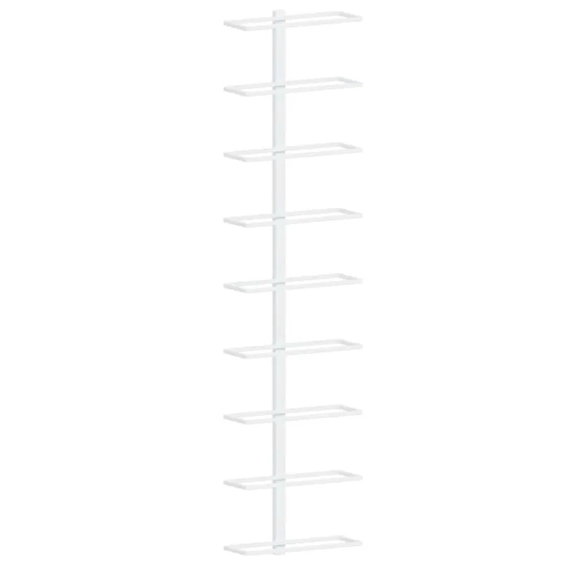 vidaXL Wand-Weinregal für 9 Flaschen Weiß Eisen Sichere Zahlung