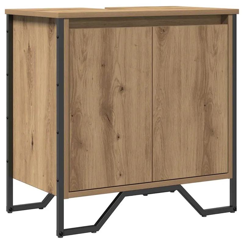 Günstig vidaXL Waschbeckenschrank Artisan-Eiche 60 x 35 x 60 cm Holzwerkstoff