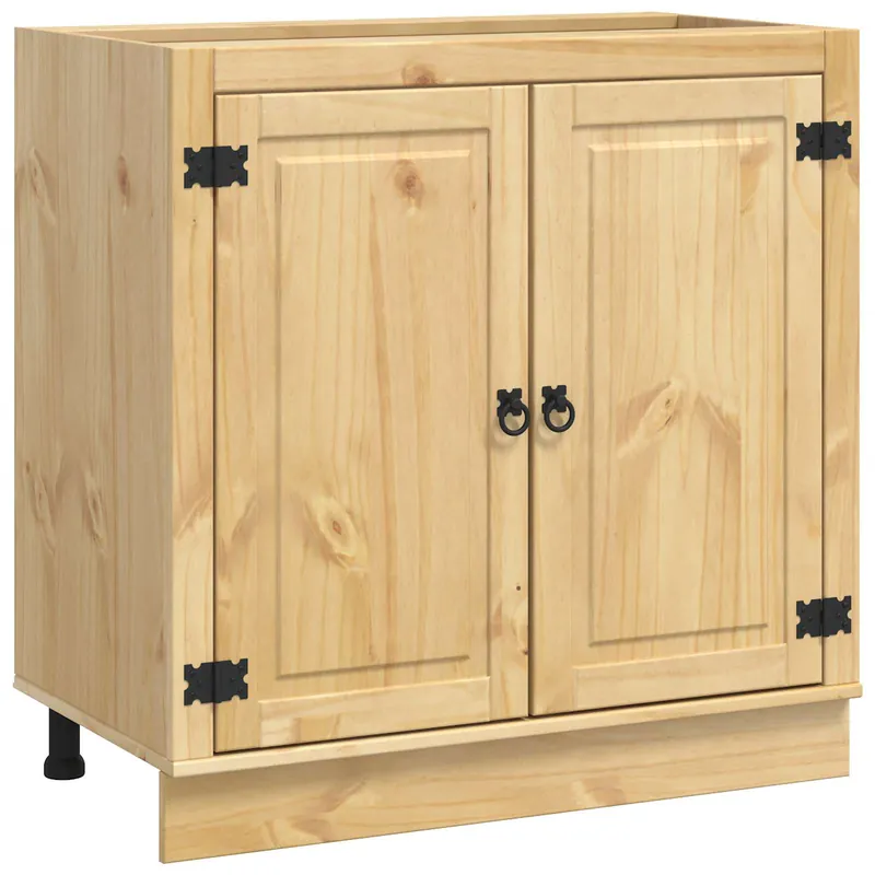 Zertifiziert vidaXL Schrank SKI Honigbraun 80 x 46 x 81.5 cm Massives Kiefernholz
