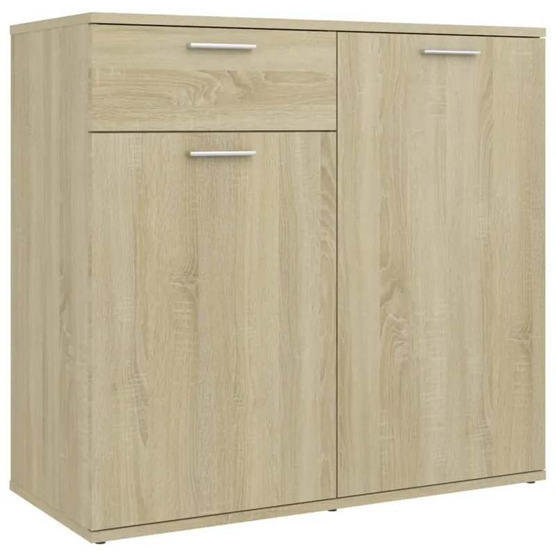 Beliebt vidaXL Sideboard Sonoma-Eiche 80x36x75 cm Holzwerkstoff