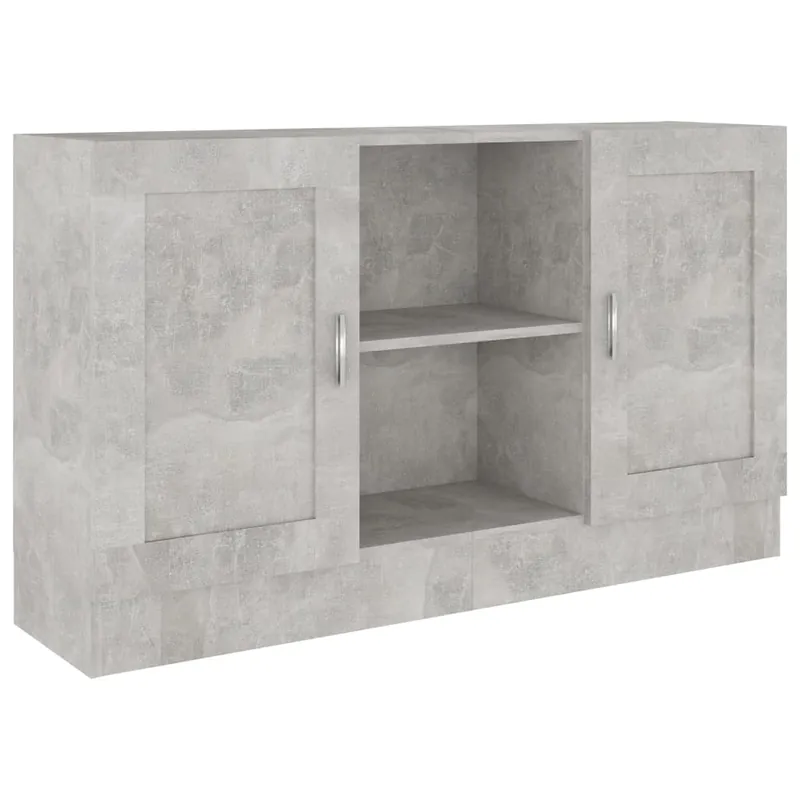 Garantierte Lieferung vidaXL Sideboard Betongrau 120x30,5x70 cm Holzwerkstoff
