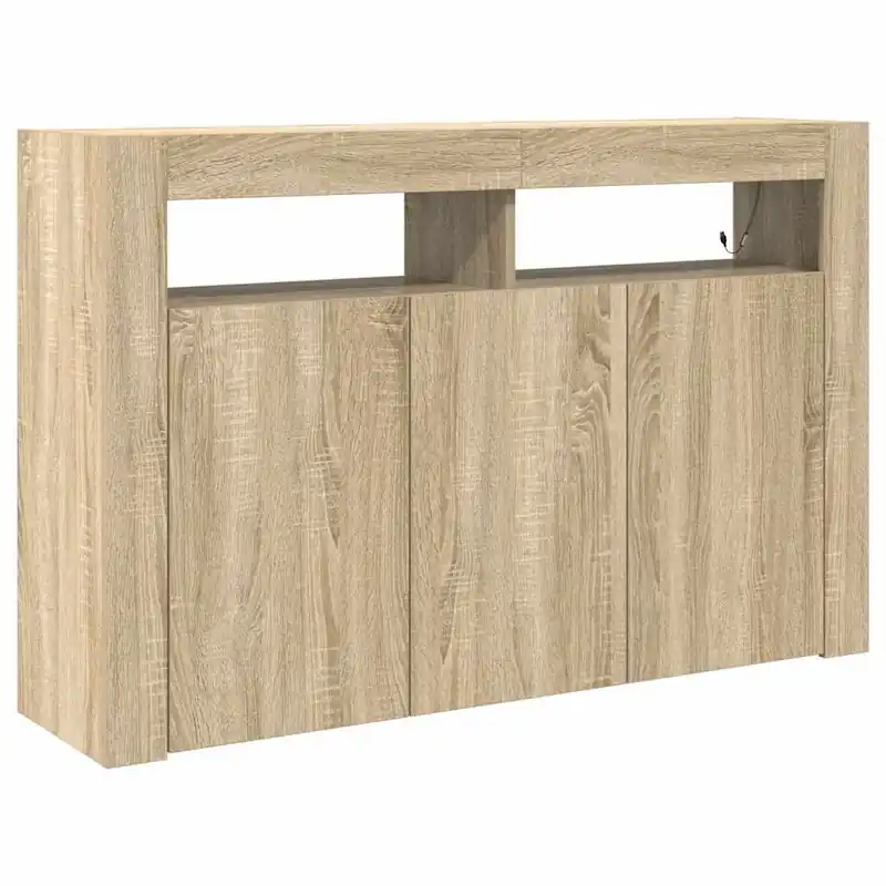vidaXL Sideboard Sonoma-Eiche 116 x 30 x 75 cm Holzwerkstoff Günstig