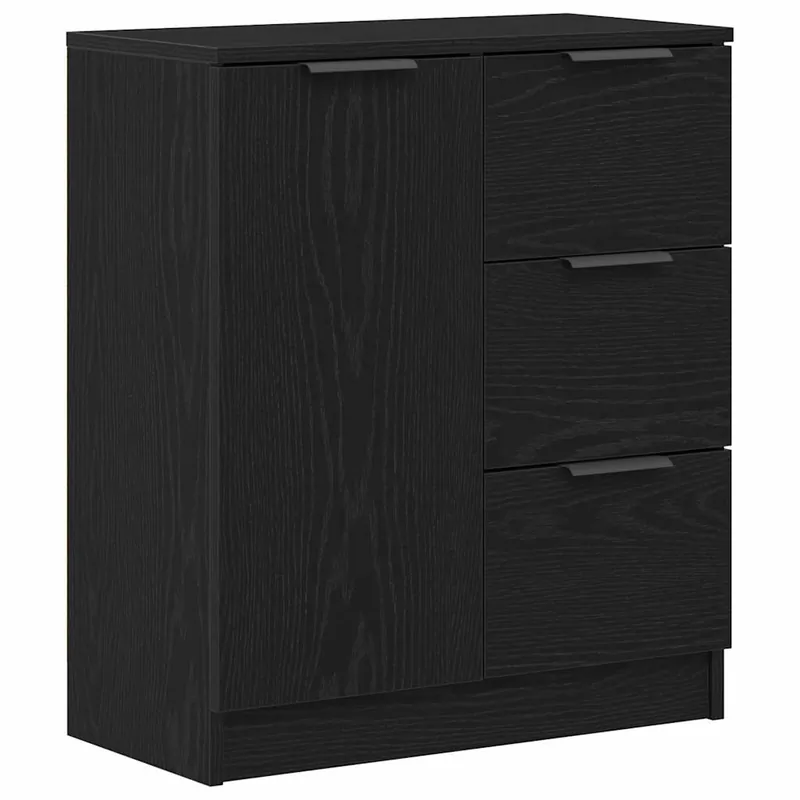 vidaXL Sideboard Schwarz Eichen-Optik 60 x 30 x 70 cm Holzwerkstoff Sofort Bestellen