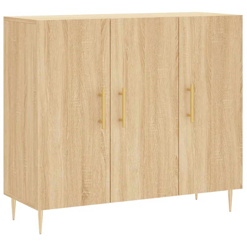 Heißes Angebot vidaXL Sideboard Sonoma-Eiche 90x34x80 cm Holzwerkstoff