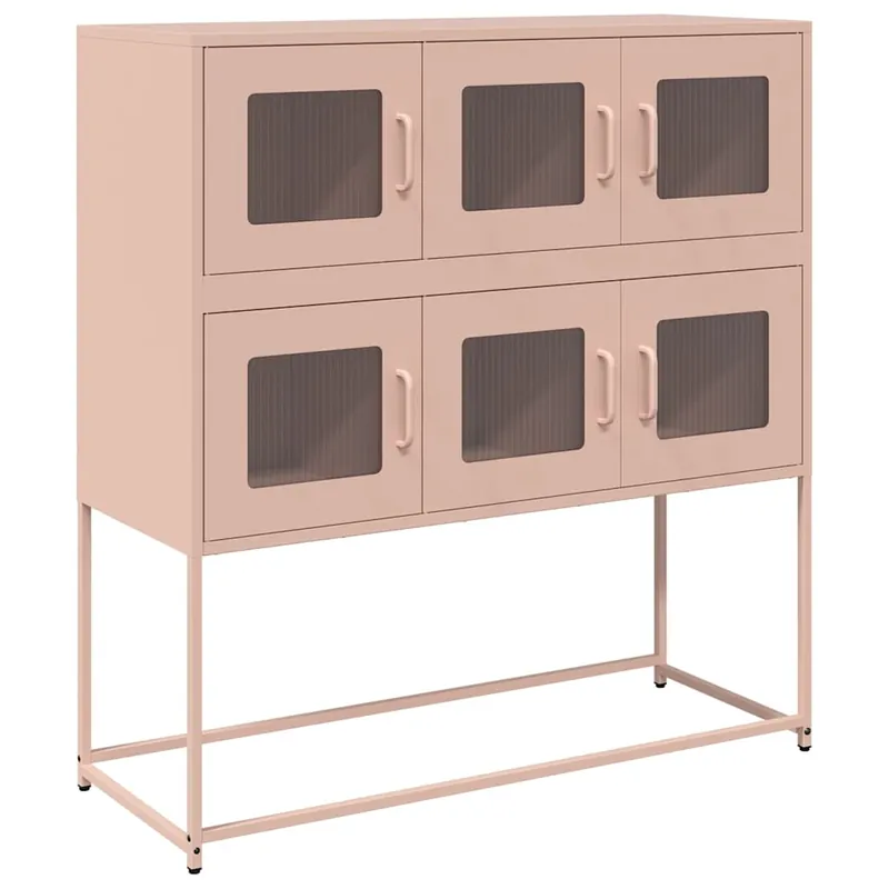 vidaXL Sideboard Rosa 100,5x39x107 cm Kaltgewalzter Stahl Letzte Chance