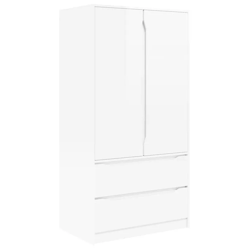 Gratis Versand vidaXL Badezimmerschrank mit Tür Hochglanz Weiß 79,5 x 49 x 156 cm
