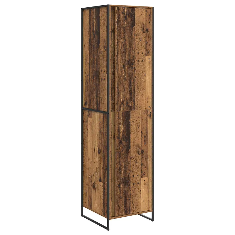 Gratis Versand vidaXL Warderobe mit Tür 2 pcs Altholz 50 x 50 x 200 cm Holzwerkstoff
