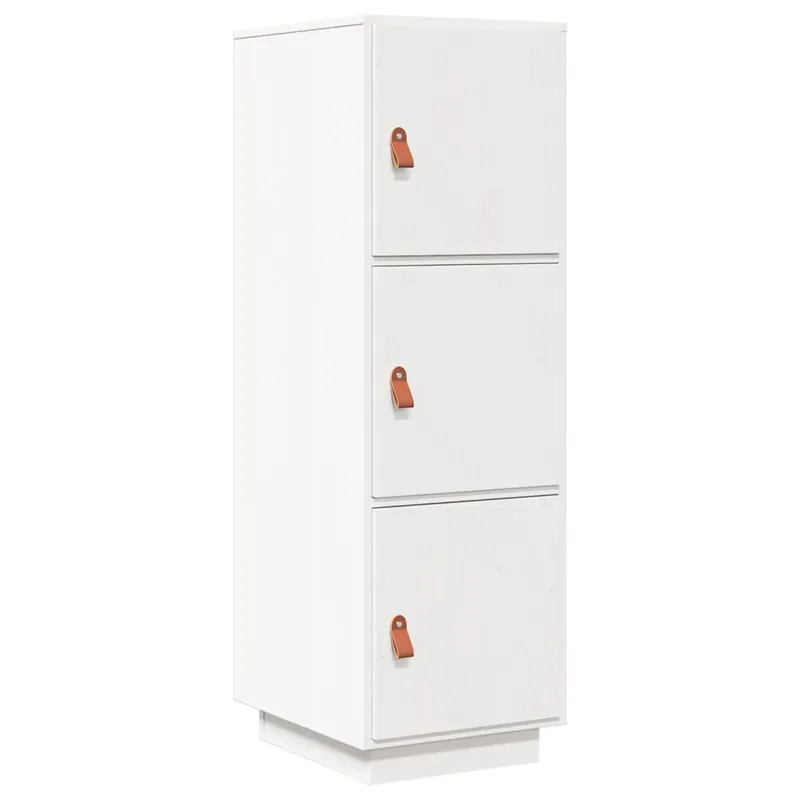 Billig vidaXL Highboard Weiß 34x40x108,5 cm Massivholz Kiefer