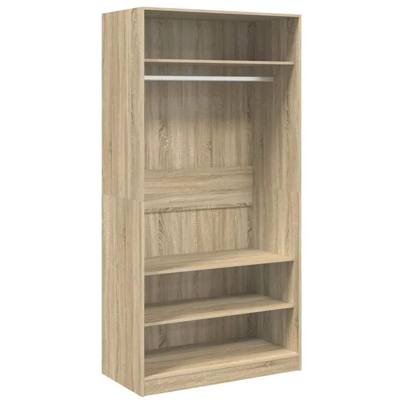 Zertifiziert vidaXL Kleiderschrank Sonoma-Eiche 100x50x200 cm Holzwerkstoff