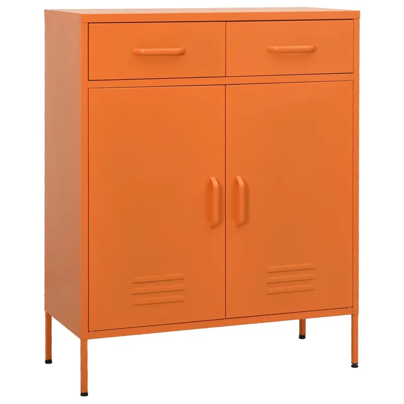 Heißes Angebot vidaXL Lagerschrank Orange 80x35x101,5 cm Stahl