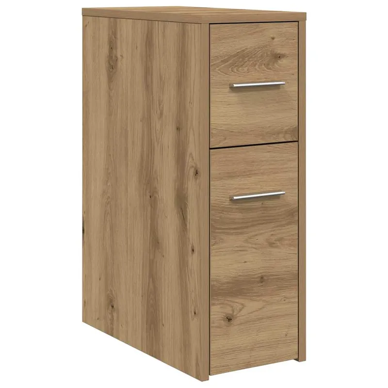 Aktuell vidaXL Badschrank Schmal mit Rollen Artisan-Eiche Holzwerkstoff