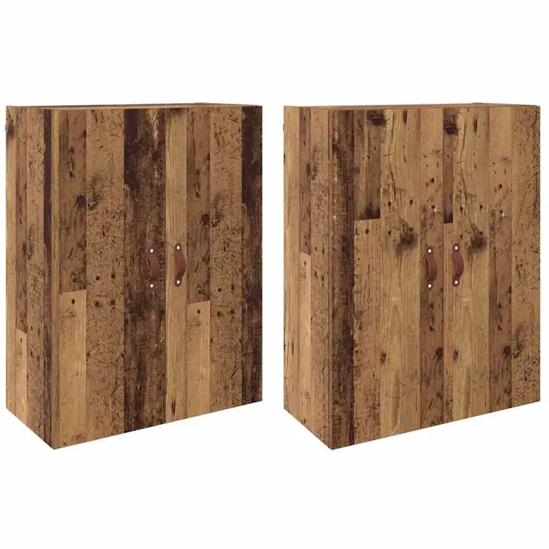 Abverkauf vidaXL Wandschrank 2 pcs Altholz 69,5 x 34 x 90 cm Holzwerkstoff