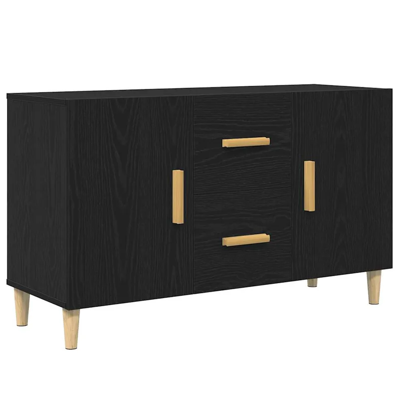 vidaXL Sideboard Schwarz Eichen-Optik 100x36x60 cm Holzwerkstoff Abverkauf