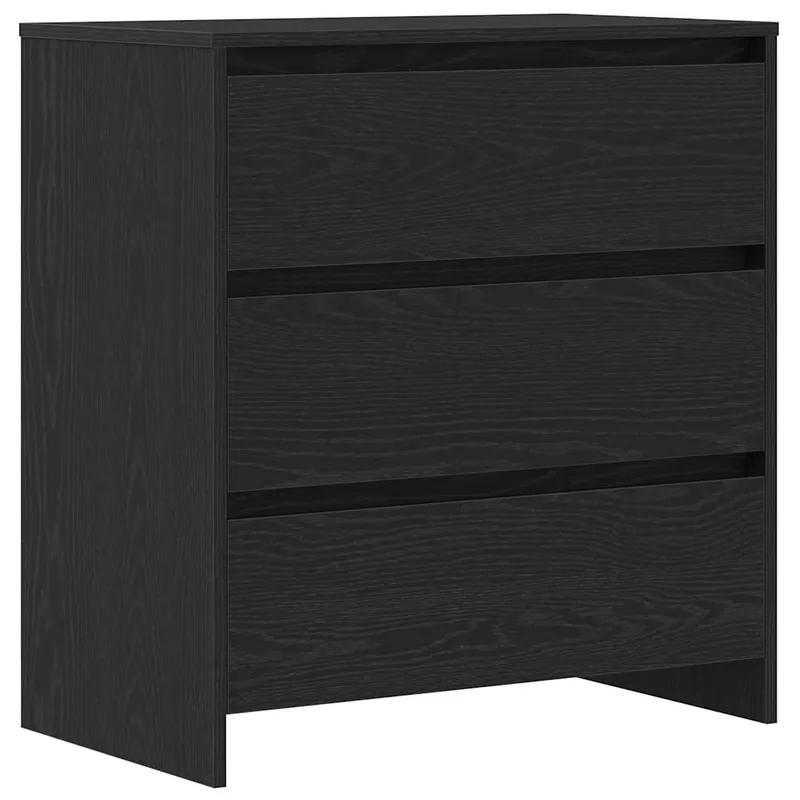 vidaXL Sideboard Schwarz Eichen-Optik 70x41x75 cm Holzwerkstoff Kostenfreie Lieferung
