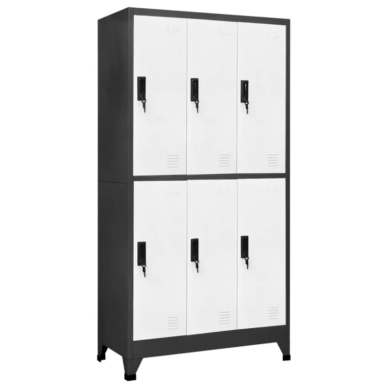 Angebot vidaXL Schließfachschrank Anthrazit und Weiß 90x45x180 cm Stahl
