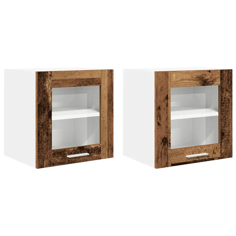 Gratis Versand vidaXL Hängeschrank 2 pcs Altholz 40 x 31 x 40 cm Holzwerkstoff