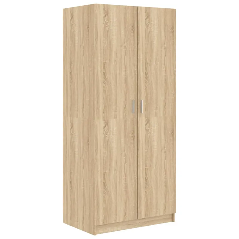 Begrenztes Angebot vidaXL Kleiderschrank Sonoma-Eiche 80x52x180 cm Holzwerkstoff