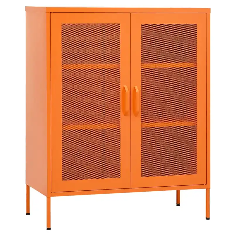 Garantierte Lieferung vidaXL Lagerschrank Orange 80x35x101,5 cm Stahl