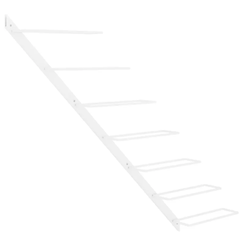 Direkt Vom Hersteller vidaXL Wand-Weinregal für 7 Flaschen Weiß Metall