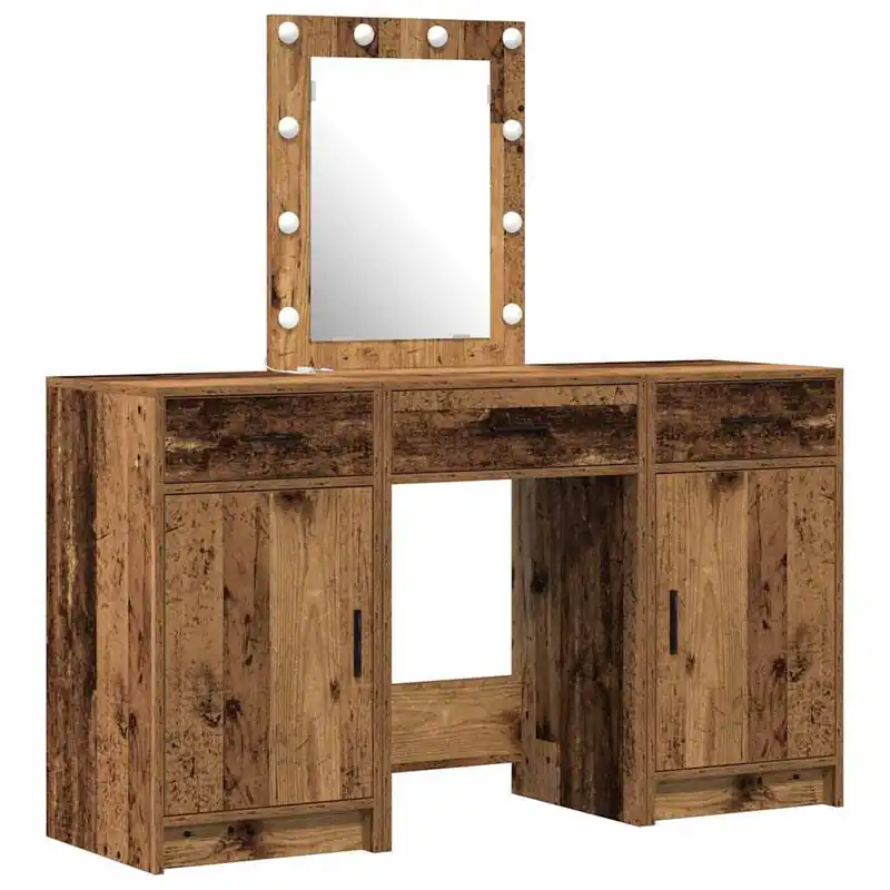 Angebot vidaXL Schminktisch mit Speicher Braun 50 x 41 x 135 cm Holzwerkstoff