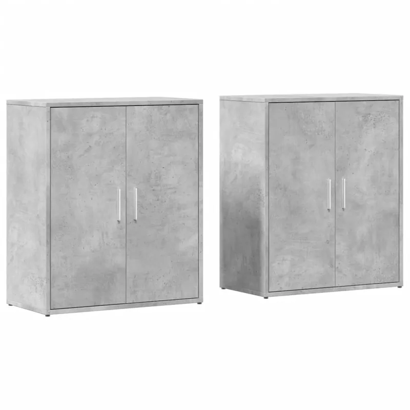 Heißes Angebot vidaXL Sideboards 2 Stk. Betongrau 60x31x70 cm Holzwerkstoff