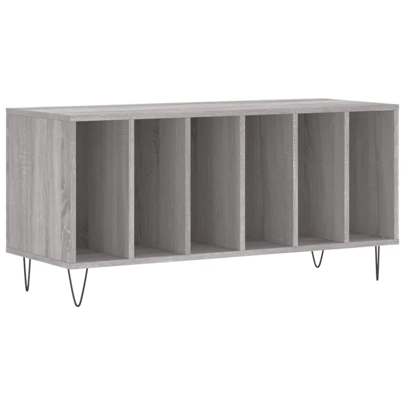 Geprüft vidaXL Plattenschrank Grau Sonoma 100x38x48 cm Holzwerkstoff