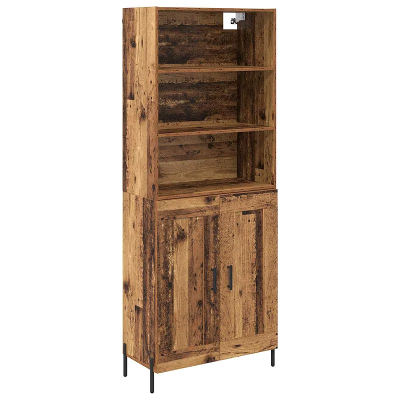 Geprüft vidaXL Highboard Altholz 69,5 x 32,5 x 180 cm Holzwerkstoff