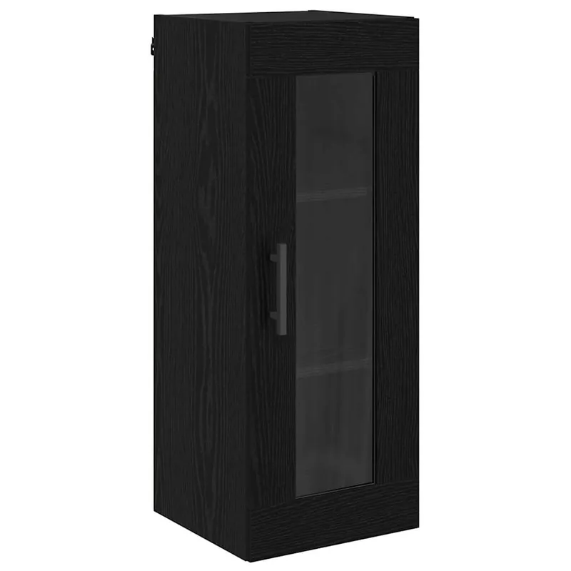 vidaXL Wandschrank Schwarz Eichen-Optik 34,5 x 34 x 90 cm Preisreduziert
