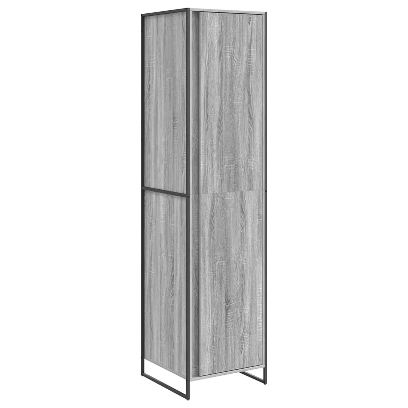 Beliebt vidaXL Warderobe 2 pcs Graues Sonoma 50 x 50 x 200 cm Holzwerkstoff