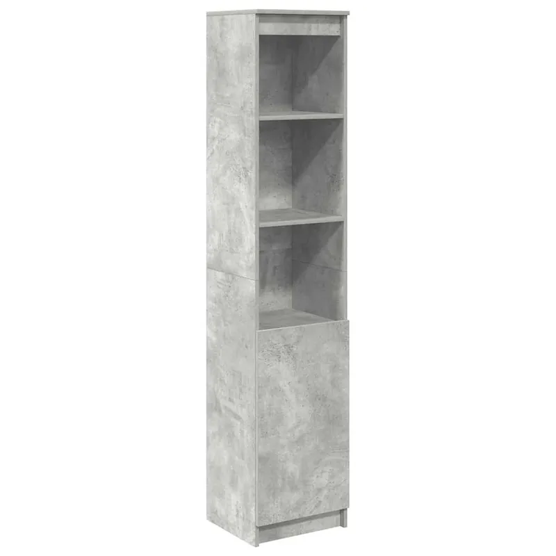 Billig vidaXL Highboard Betongrau 37,5x35x180 cm Holzwerkstoff