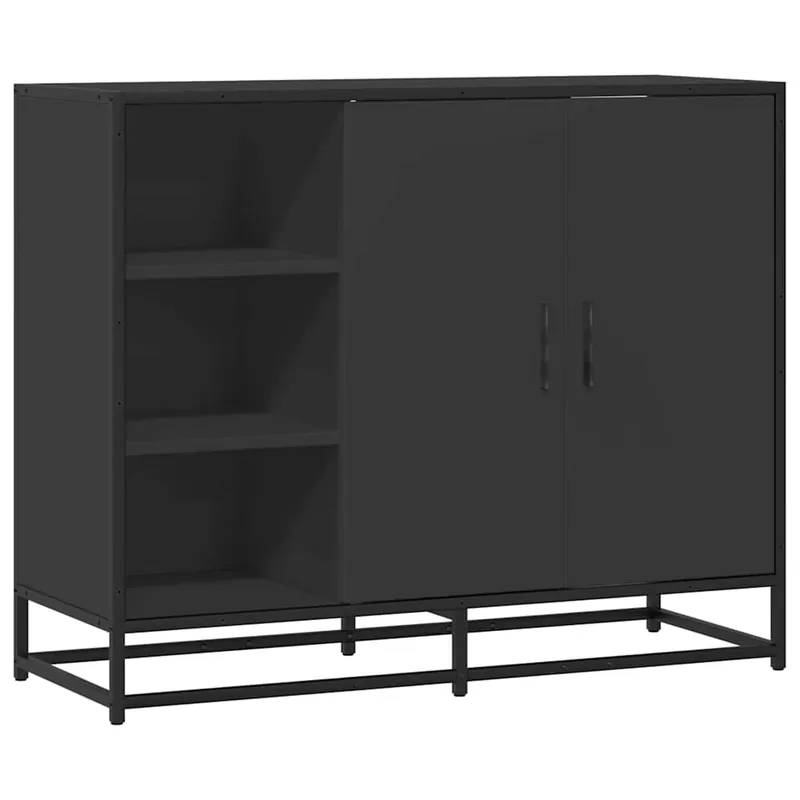 vidaXL Sideboard Schwarz 92x35x76 cm Holzwerkstoff Neue Kollektion